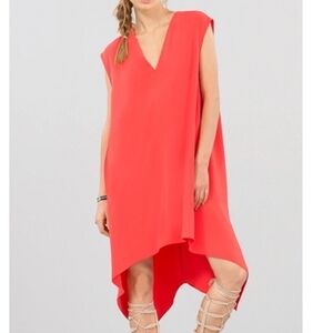Rachel Roy Hot Coral Dress W/ Pockets